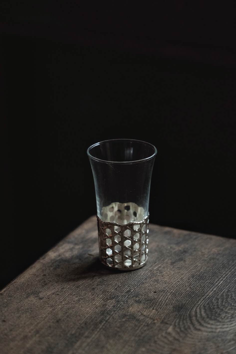 ($150)日本製· 鏤空金屬細型酒玻璃杯(120ml)