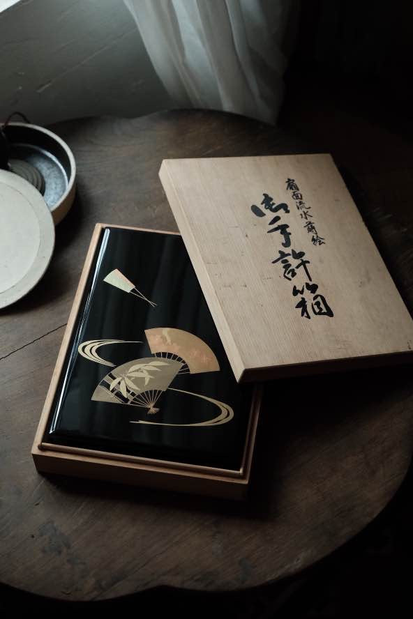 日本蒔繪文箱收納箱連盒