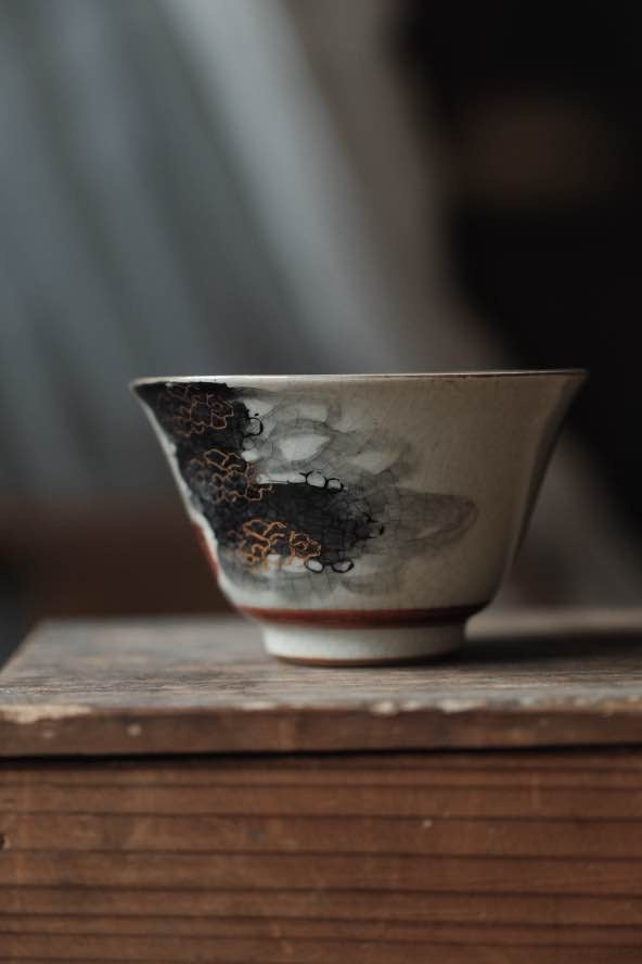 日本製•龍九谷燒手繪日本龍雲紋茶酒杯(120ml)