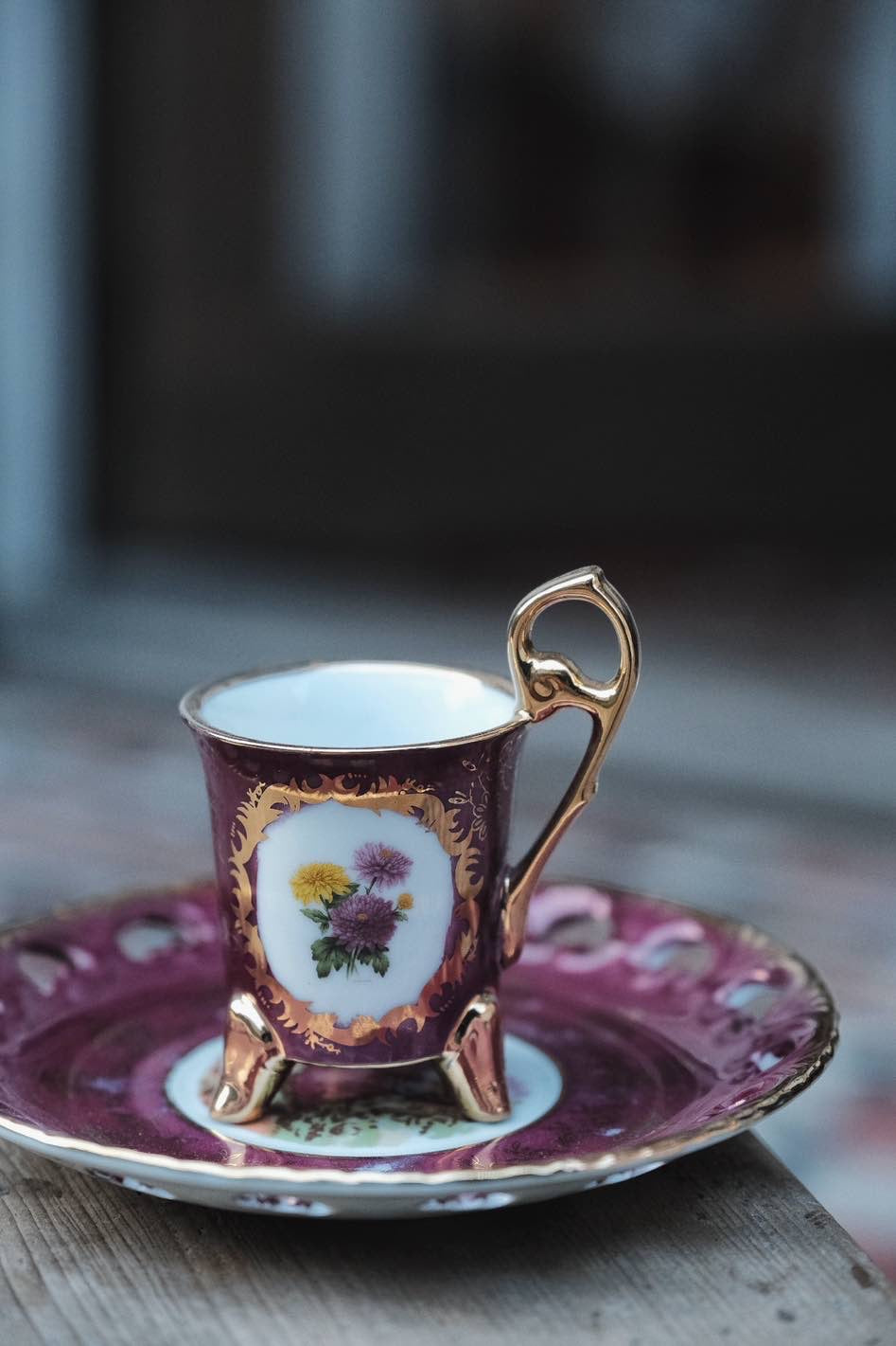 日本製·法式描金三腳細杯(60ml)