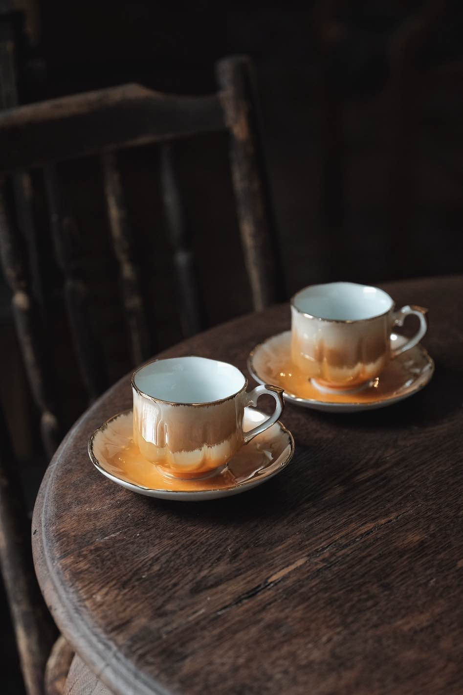日本製·淡漸橙火紅珍珠釉咖啡杯(150ml)