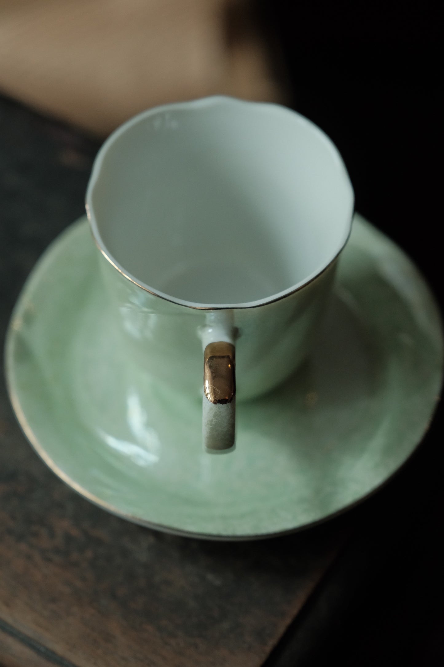 日本製·翡翠綠色茶杯連碟(150ml)