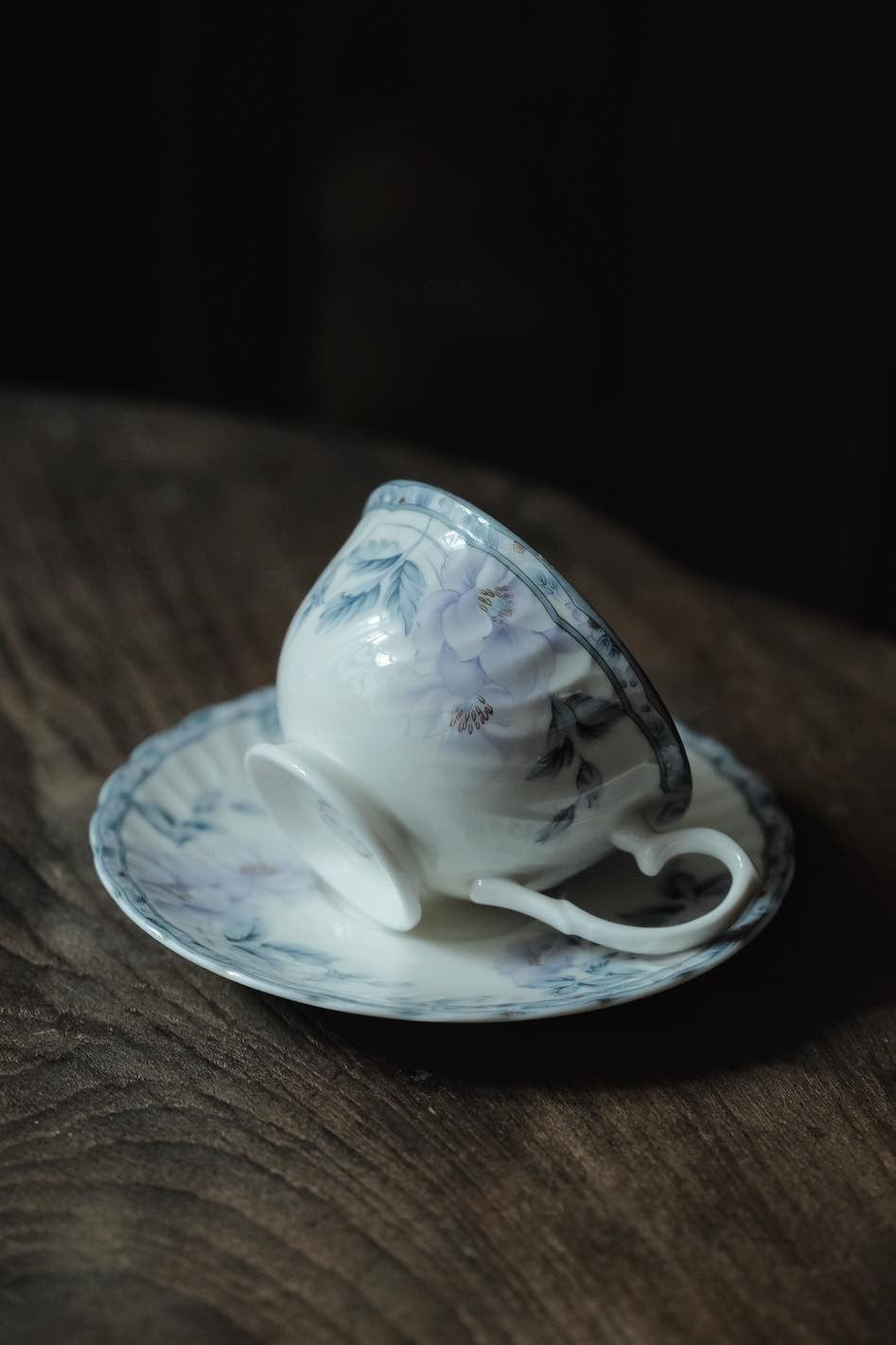 日本製·Hoya山茶花旋杯骨瓷杯連碟(190ml)