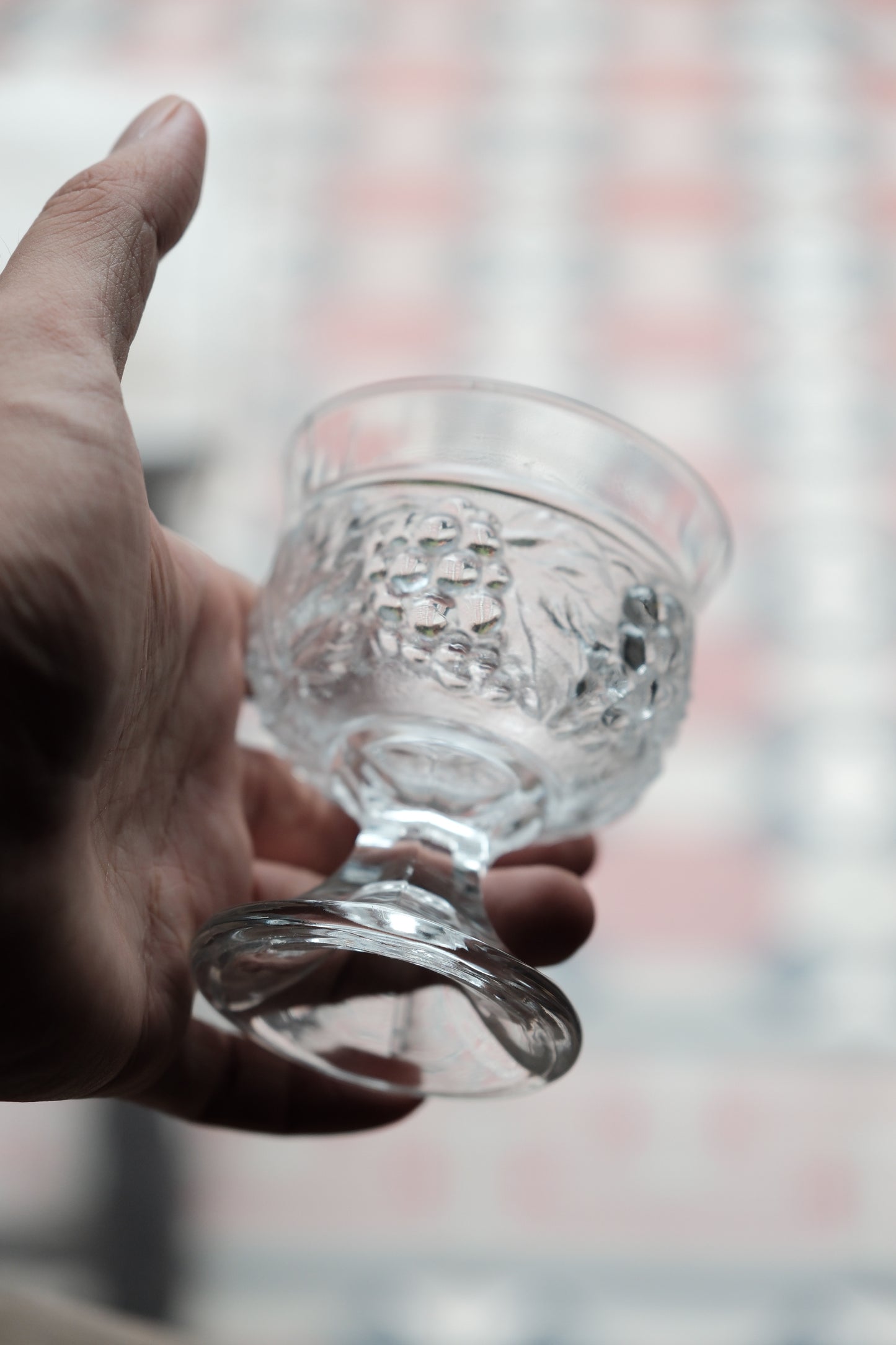 日本製 • HOYA葡萄藤葉硝子高足雪糕杯