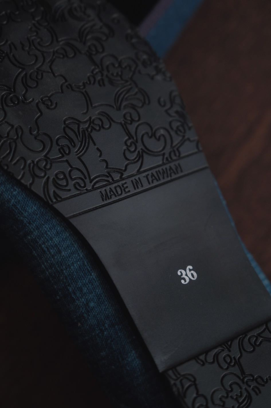 藍染古布瑪莉珍鞋