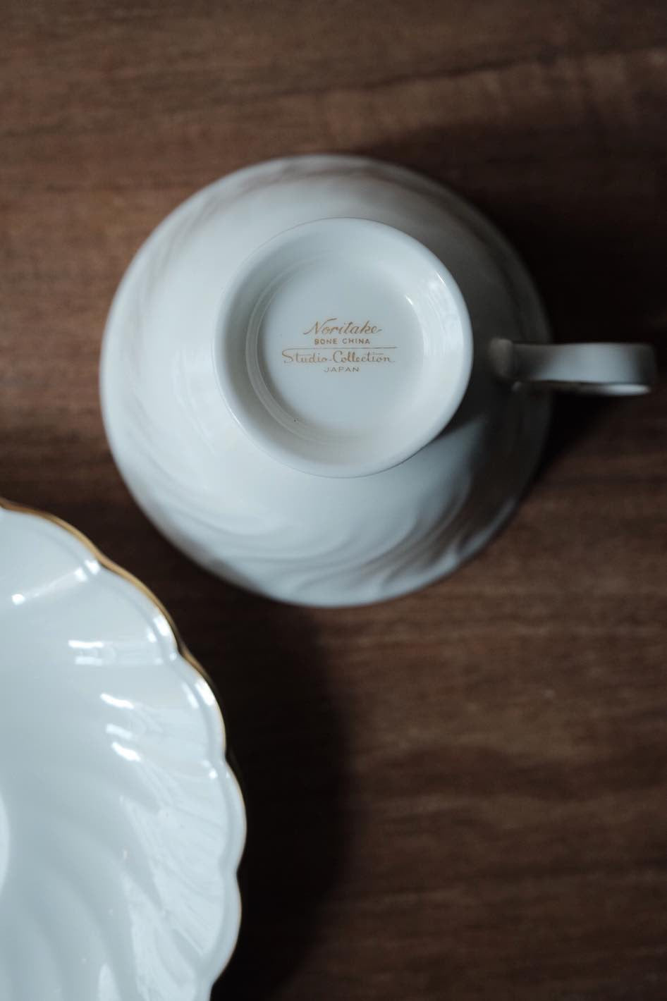 日本製Noritake則武薄胎骨瓷描金紅茶杯 一杯一碟 (190ml)