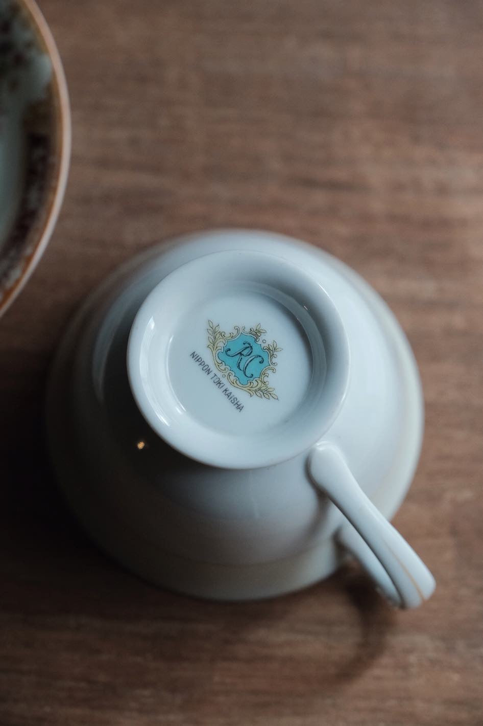 日本Noritake則武RC酒紅內繪油彩玫瑰花唐草茶杯(180ml)