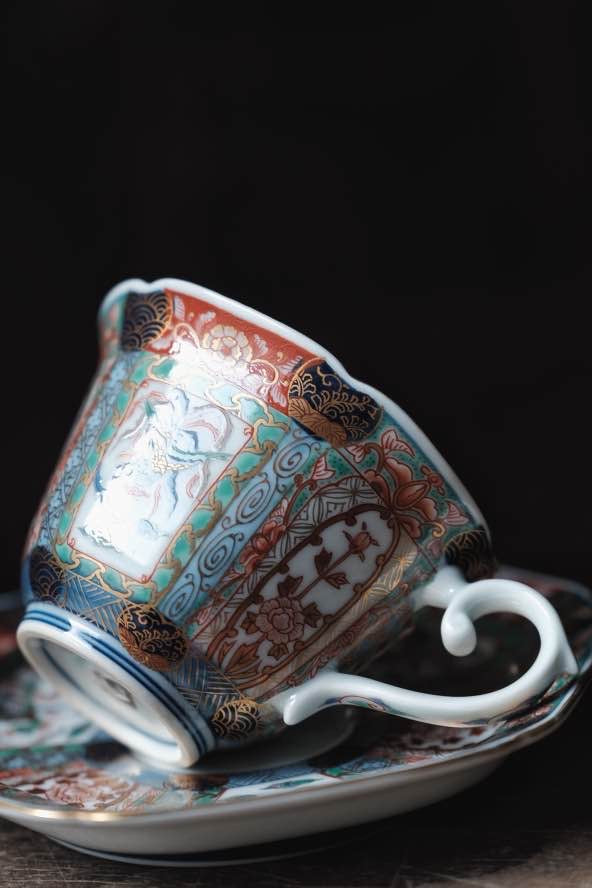 日本製• 有田燒伊萬里交趾釉描金咖啡杯(200ml)