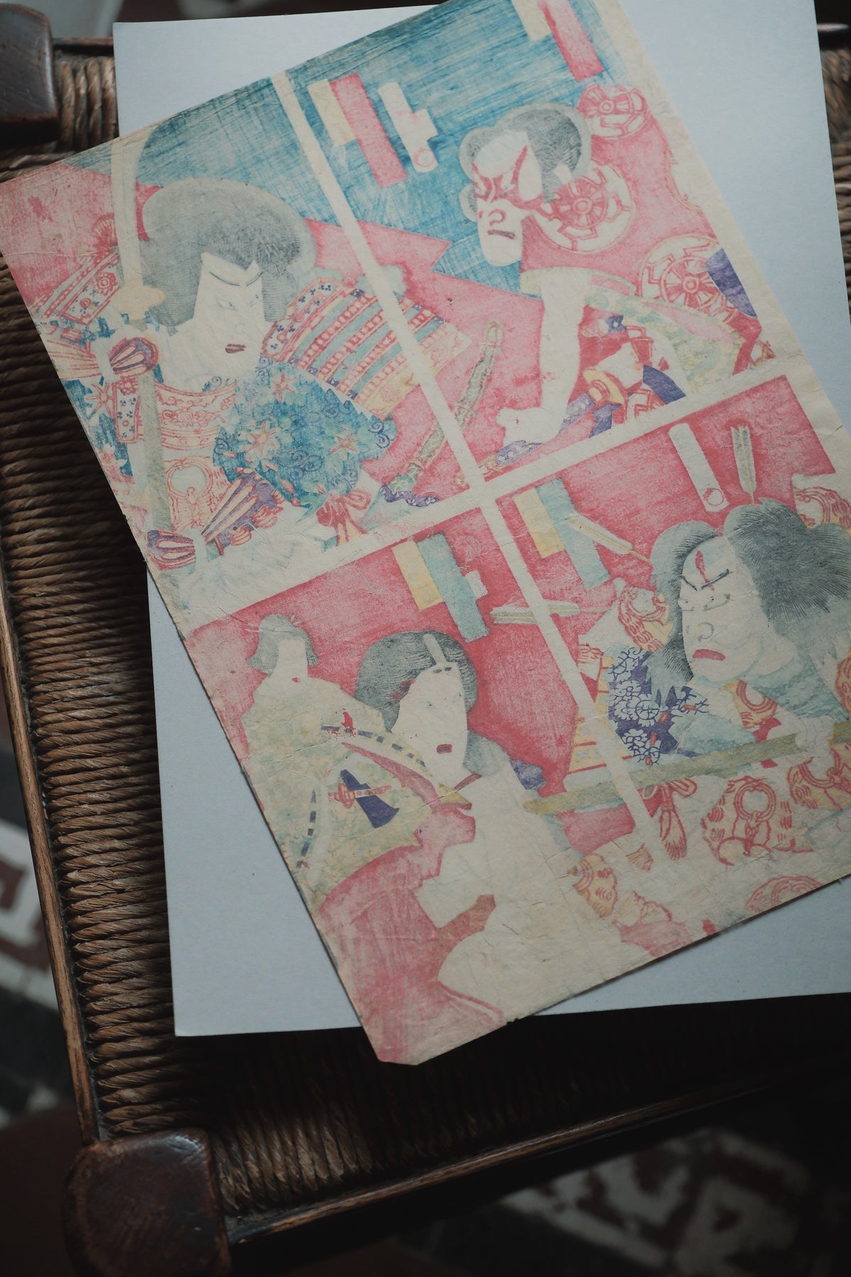 Japanese Woodblock Print (Meiji Period, late 19th c.)
明治時期 豐原國周 歌舞伎木版畫浮世繪（役者繪）