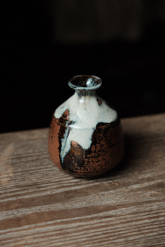 日本作家陶器花器德利 ￼高11cm