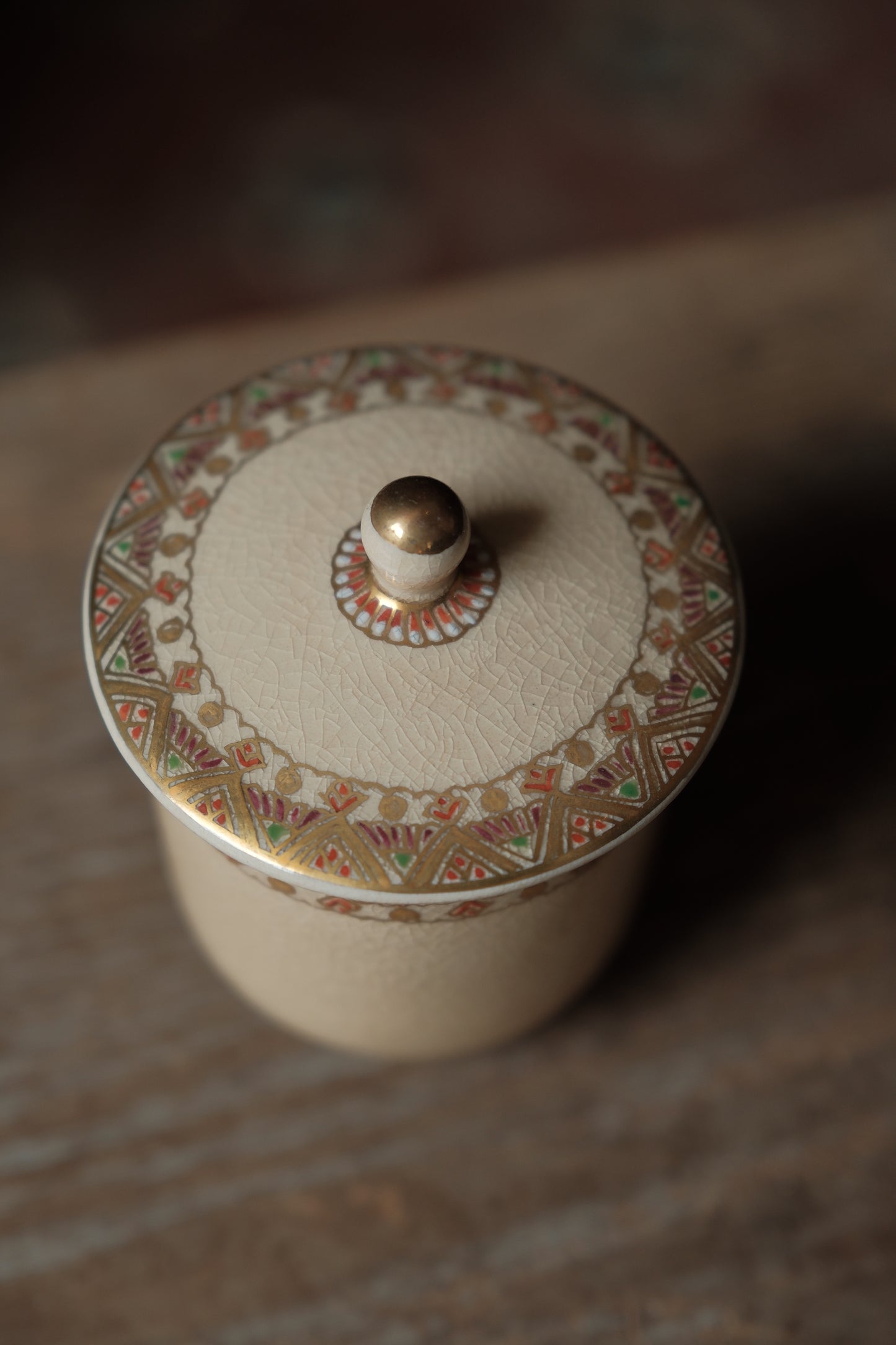 日本製• 薩摩燒描金開心蓋杯(160ml)