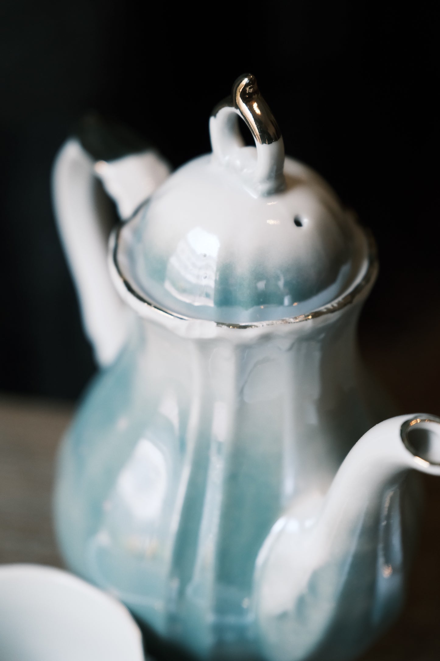 ($380)日本製·珍珠貝殼釉茶4杯連茶壺(150ml)
