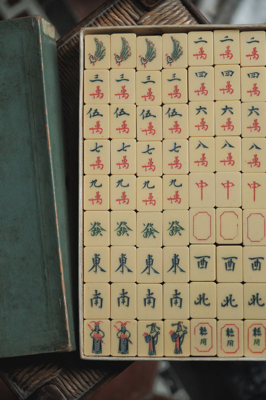 Vintage hand-carved Mahjong tiles (1980s)