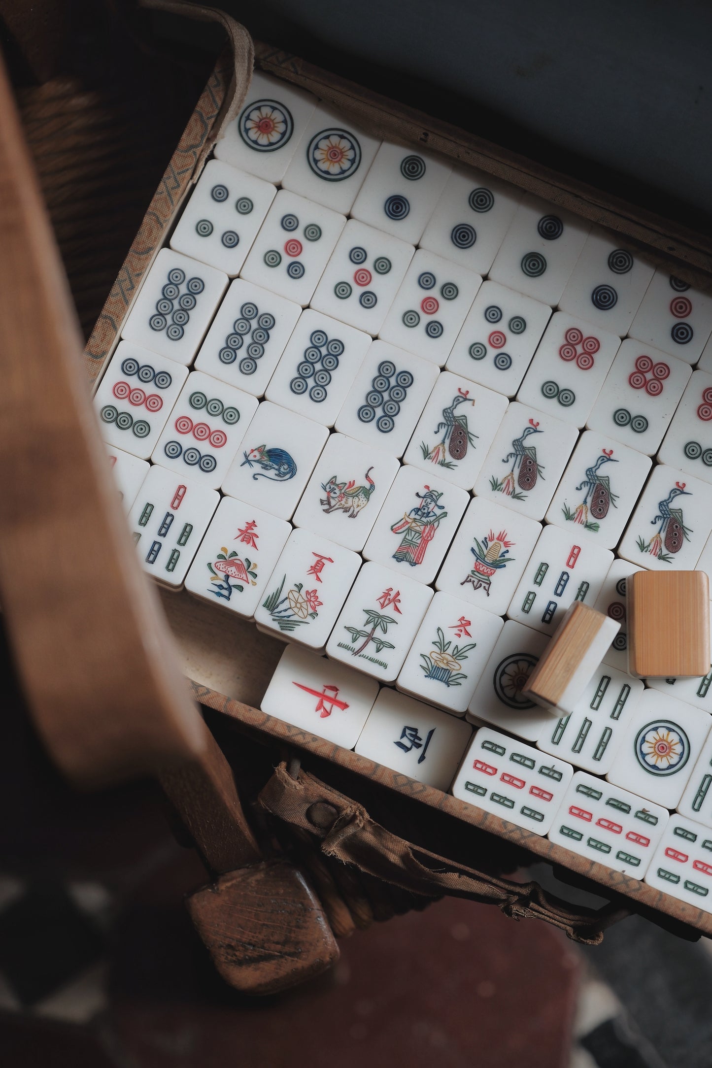 Vintage hand-carved Mahjong tiles (1970s)