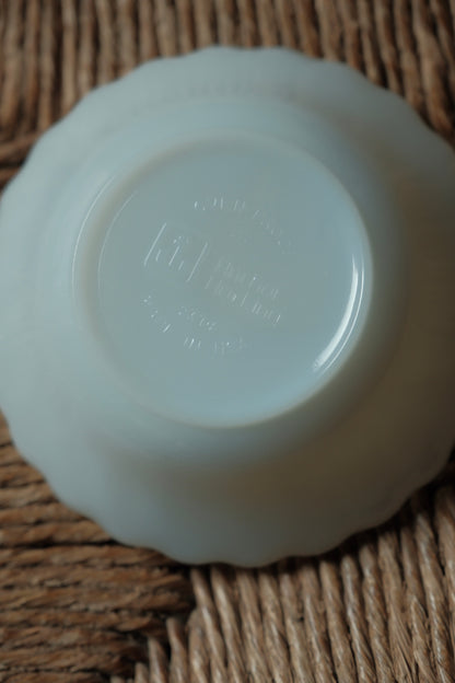 ($90)美國製Made in USA•Anchor Hocking 奶白玻璃深盤