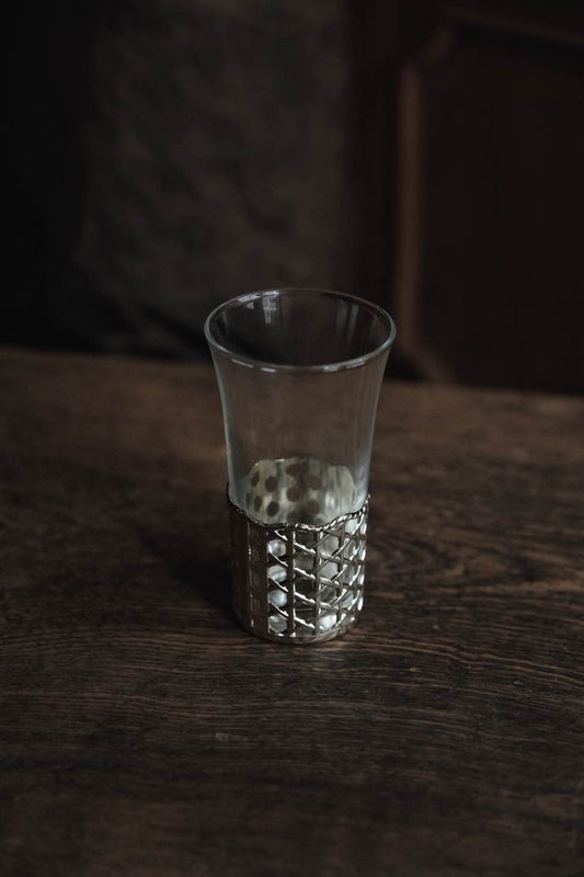 ($150)日本製· 鏤空金屬細型酒玻璃杯（120ml）