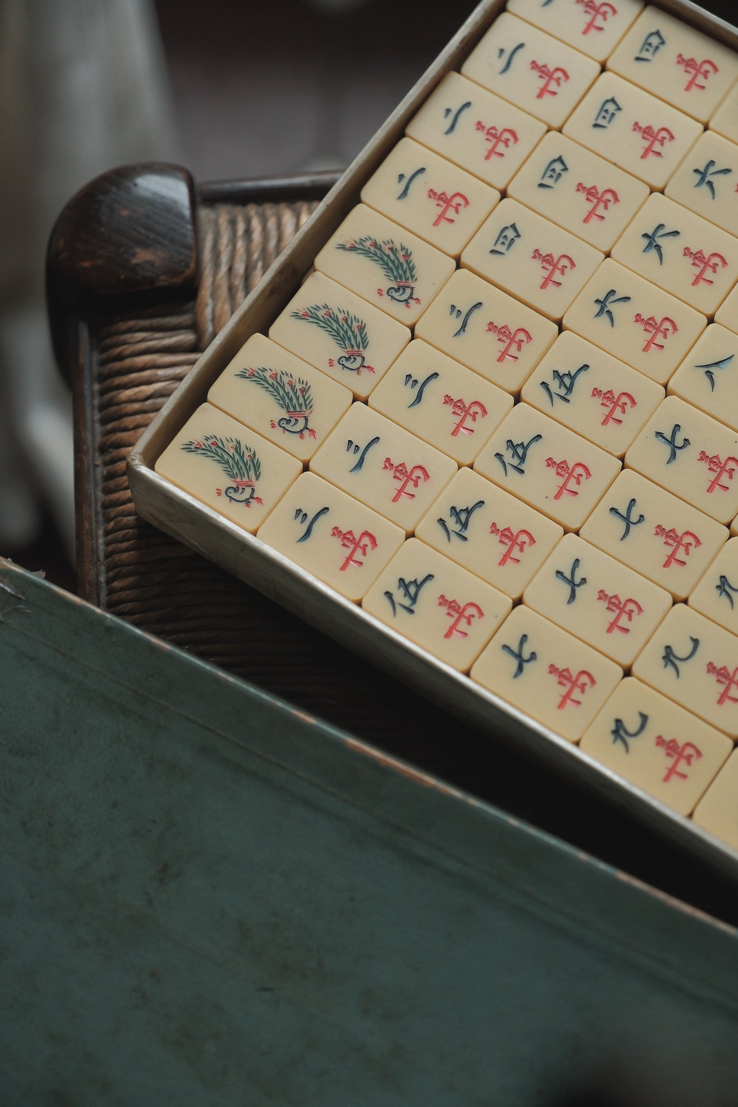 Vintage hand-carved Mahjong tiles (1980s)