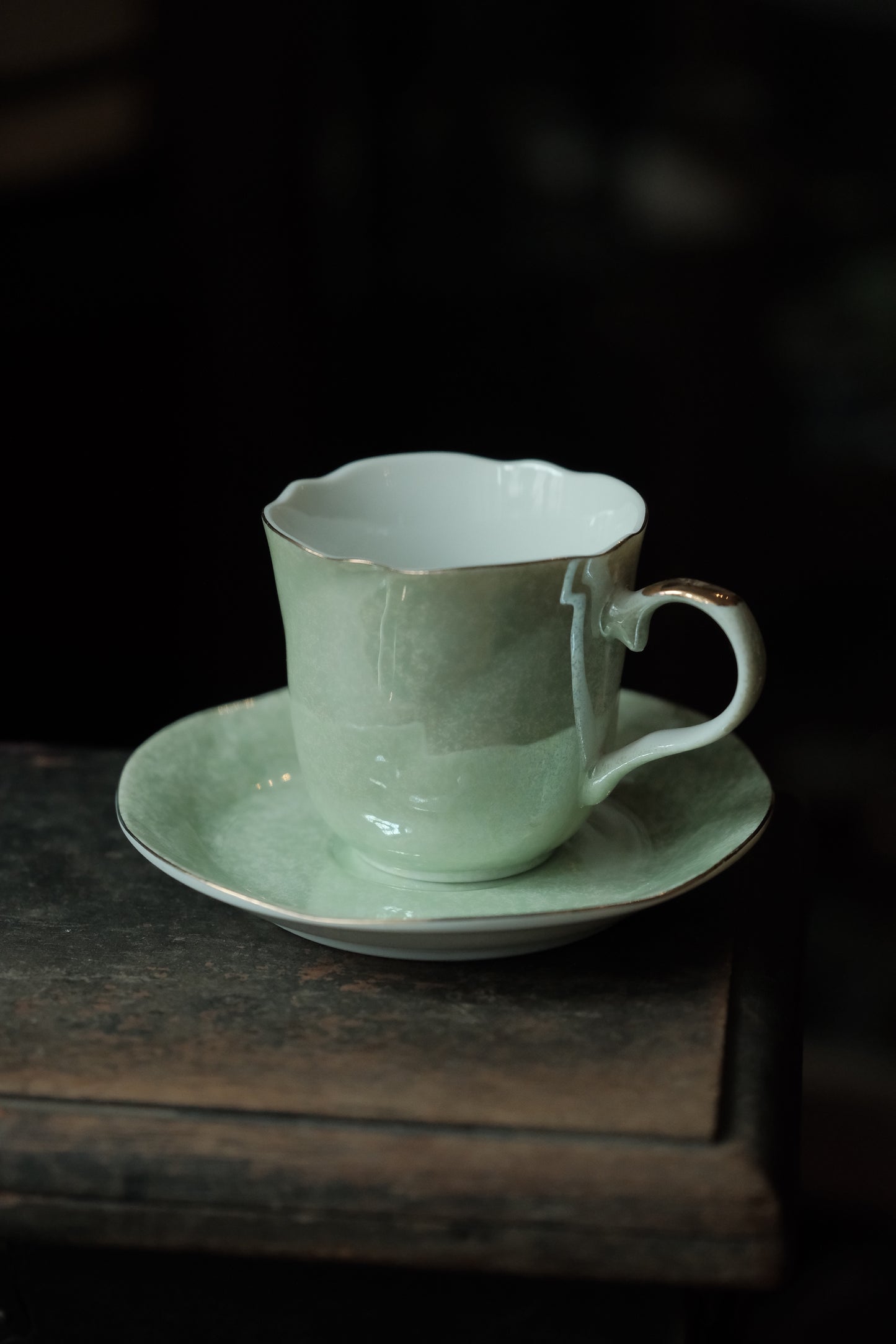 日本製·翡翠綠色茶杯連碟（150ml）