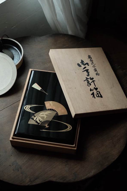 日本蒔繪文箱收納箱連盒