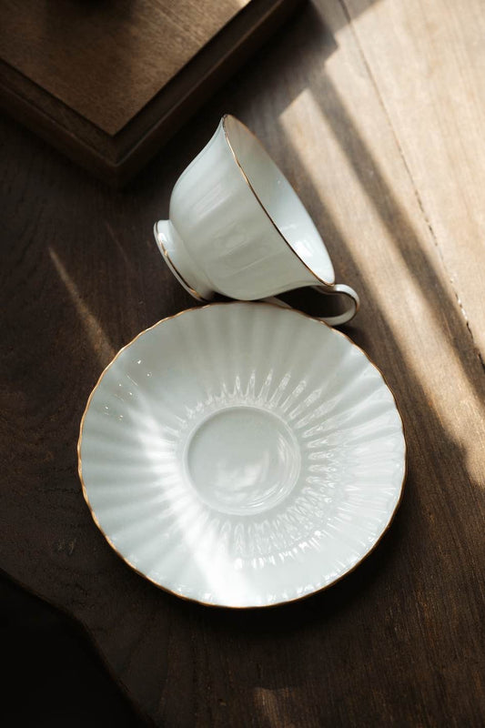日本製Noritake則武薄胎骨瓷紅茶杯 
一杯一碟 （190ml）