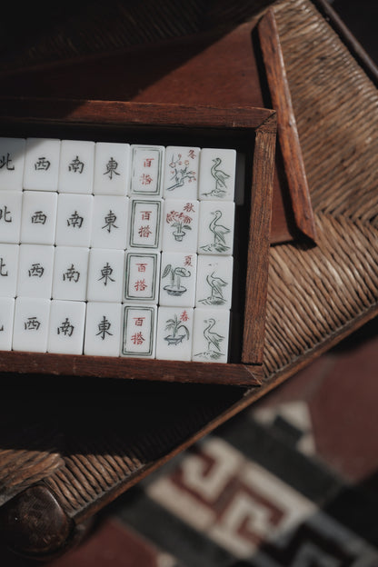 Vintage hand-carved Mahjong tiles (1970s)