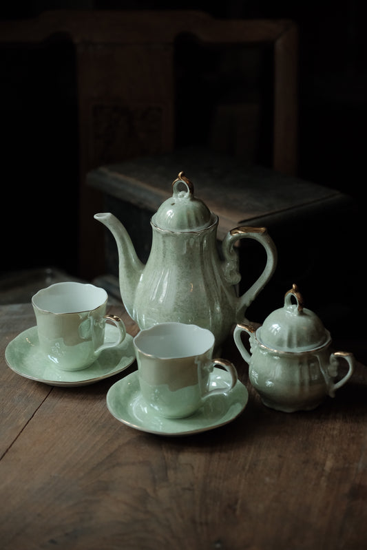 日本製·翡翠綠色茶杯連茶壺糖罐（150ml）