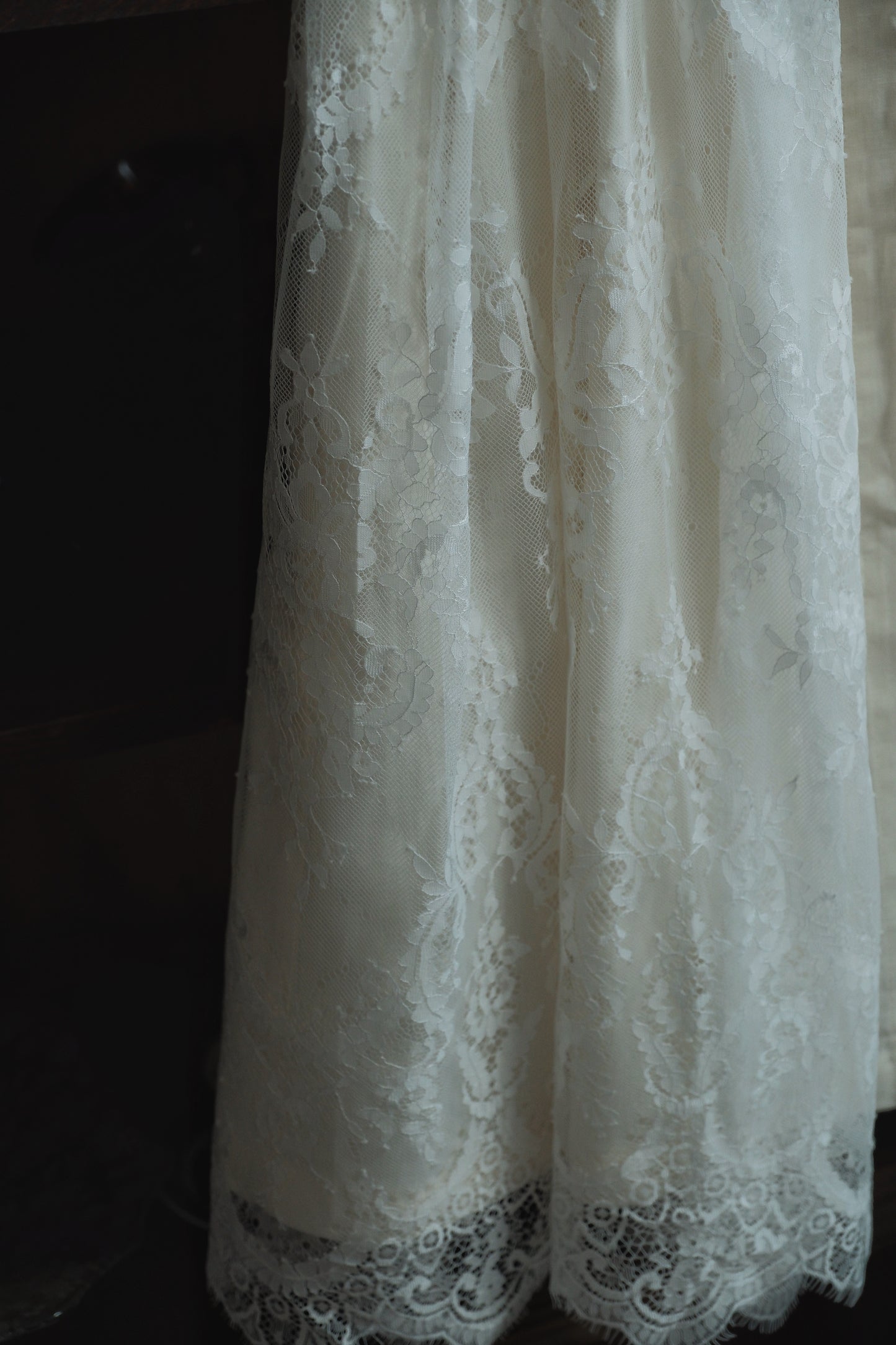 Linen本亞麻外罩Lace半洋裙