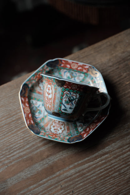 日本製• 有田燒伊萬里交趾釉描金咖啡杯(200ml)