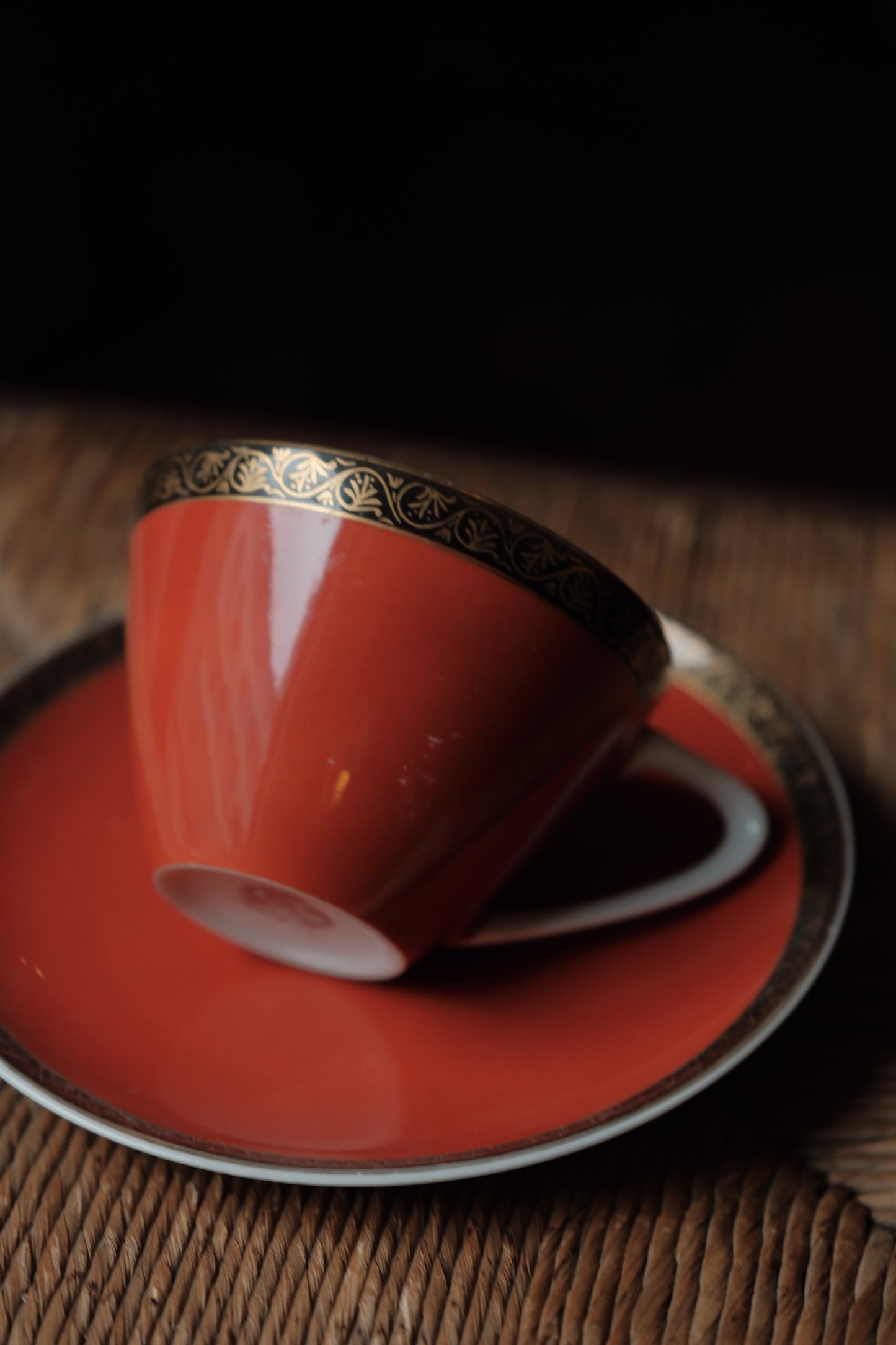 $80)日本製·紅花描金邊(180ml)