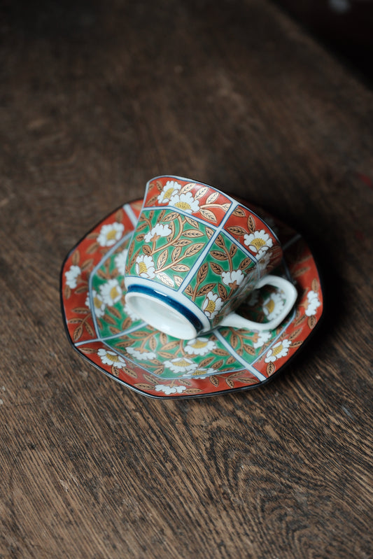 日本製• 伊萬里交趾釉描金咖啡杯(150ml)