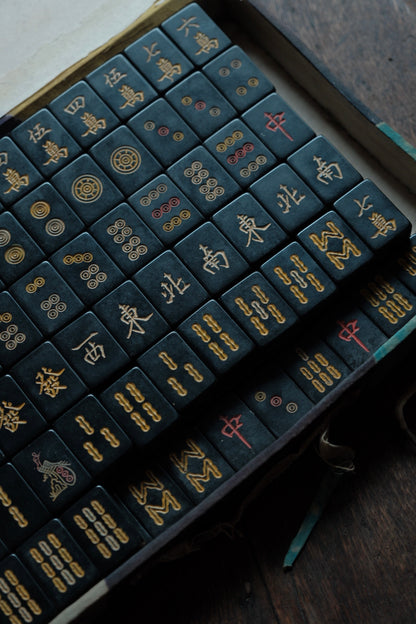 黑色電木電雕刻麻雀連原紙盒