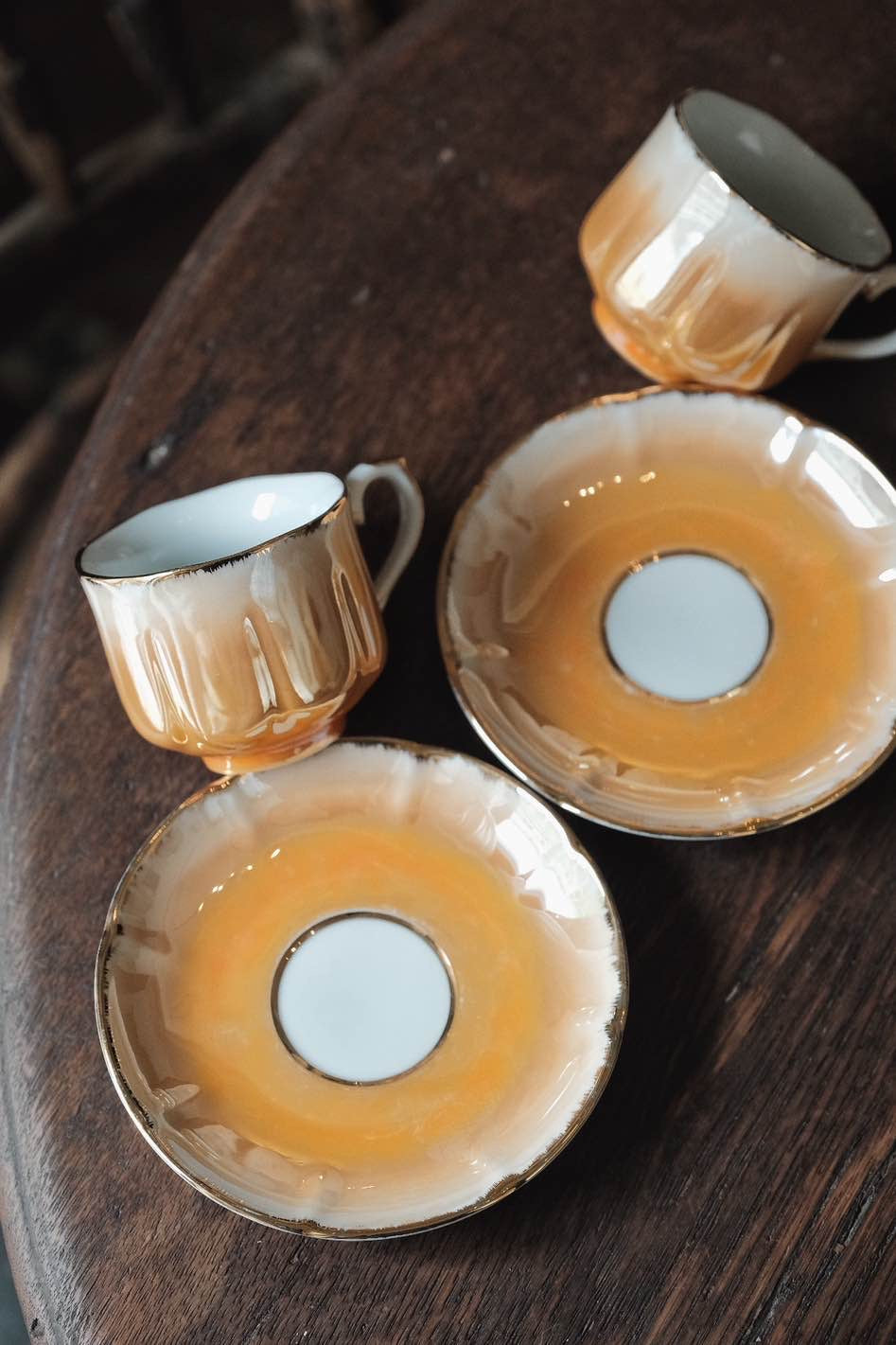 日本製·淡漸橙火紅珍珠釉咖啡杯(150ml)