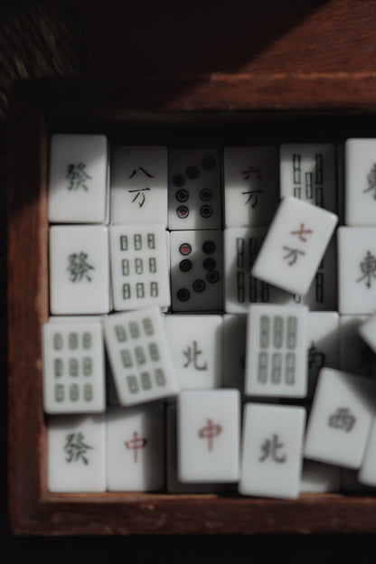 Vintage hand-carved Mahjong tiles (1970s)