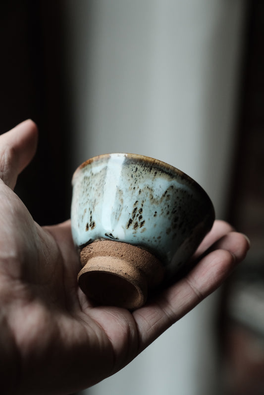 ($130)日本製·作家柴燒流釉陶器主人杯(90ml)