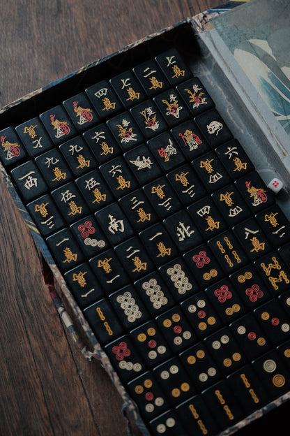 黑色電木人機雕刻貓貓麻雀連原紙盒