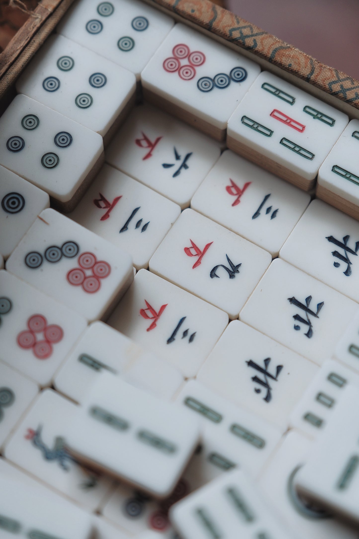 Vintage hand-carved Mahjong tiles (1970s)