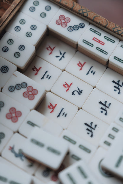 Vintage hand-carved Mahjong tiles (1970s)