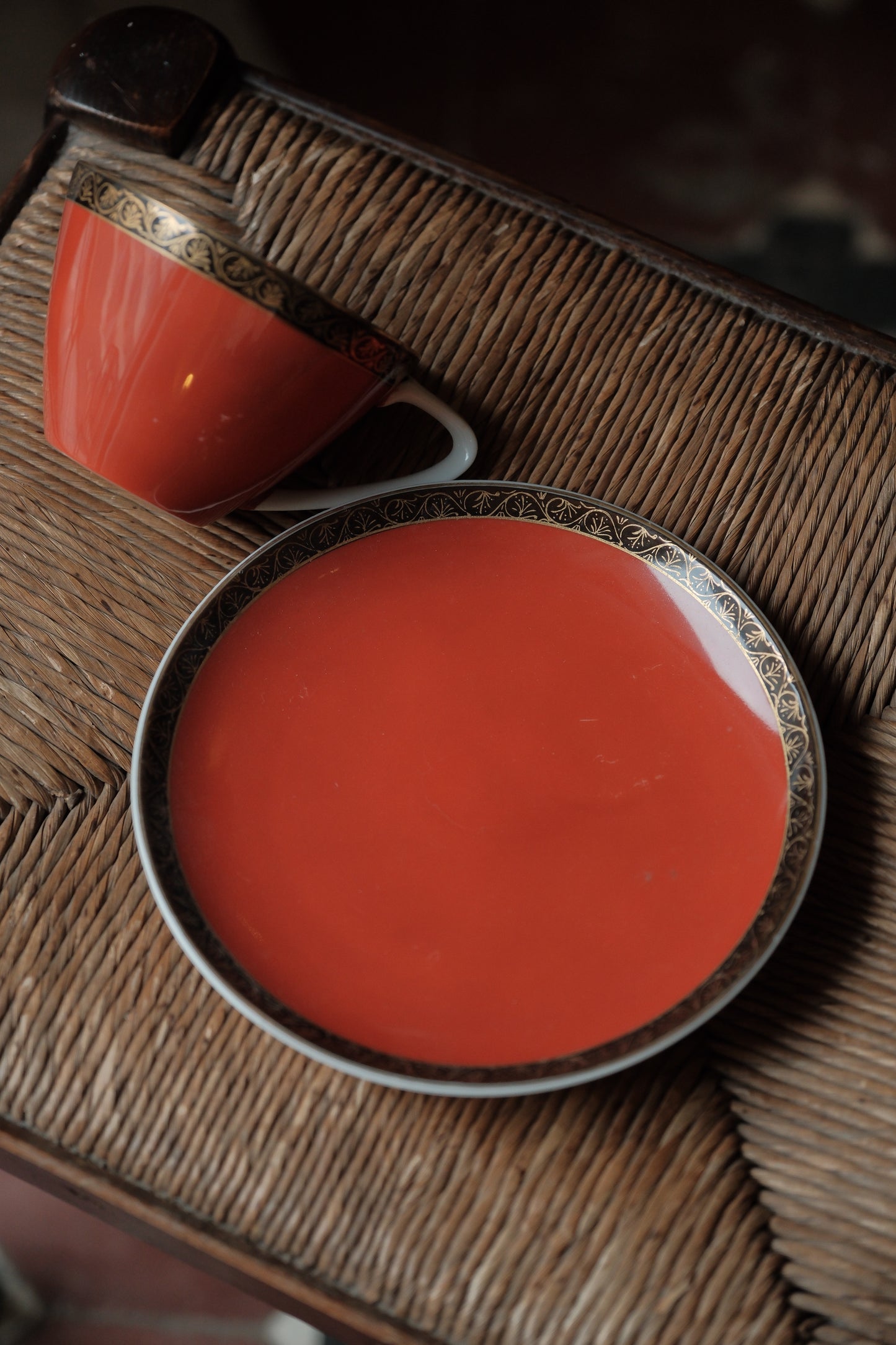 $80)日本製·紅花描金邊(180ml)