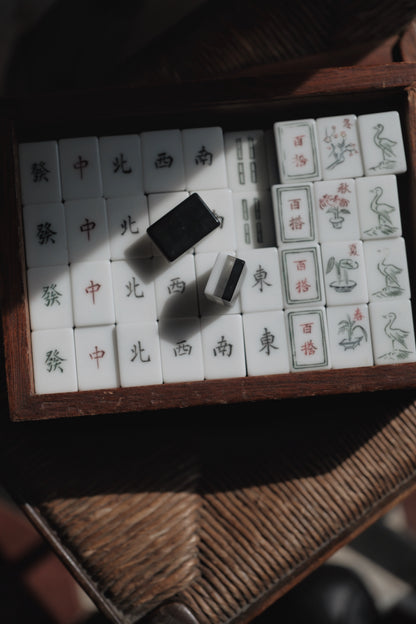 Vintage hand-carved Mahjong tiles (1970s)