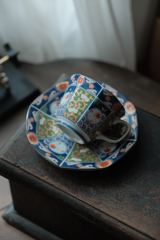 日本製• 伊萬里交趾釉描金咖啡杯(150ml)