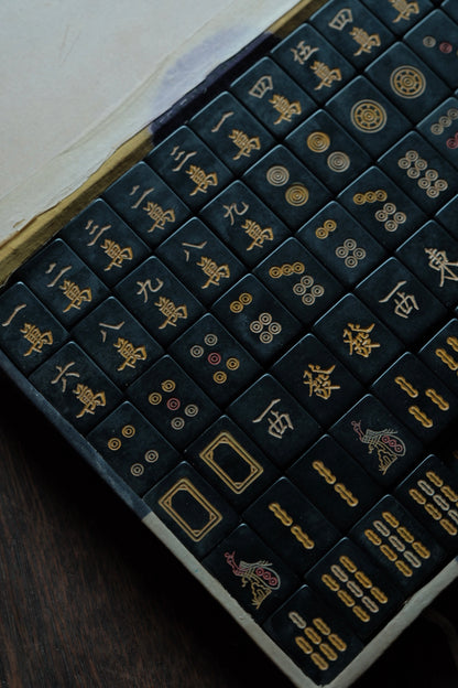 黑色電木電雕刻麻雀連原紙盒