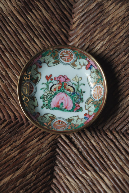 ($180)港彩撻花頭描金細碟