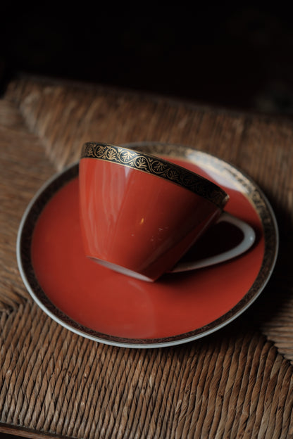 $80)日本製·紅花描金邊(180ml)