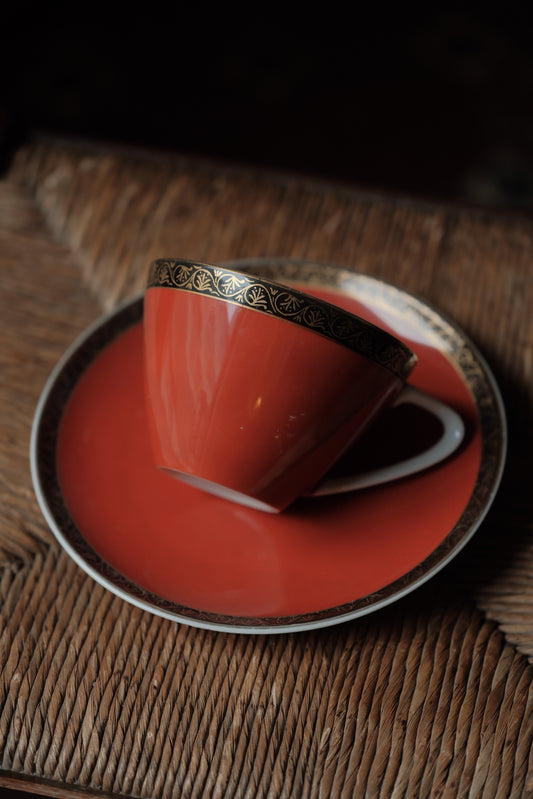 $80)日本製·紅花描金邊(180ml)