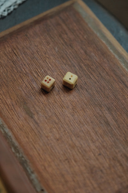 1970s  Hand-Carved Calligraphic Resin Mahjong Set (Faux Ivory) wooden box