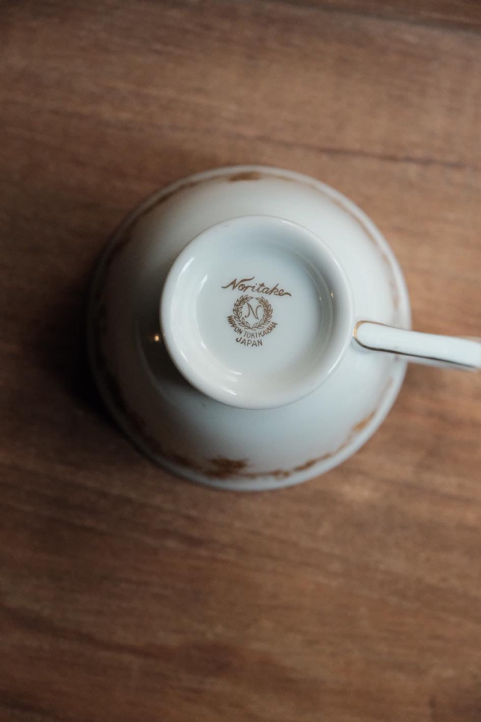 日本製Noritake則武唐草骨瓷描金紅茶杯（190ml）