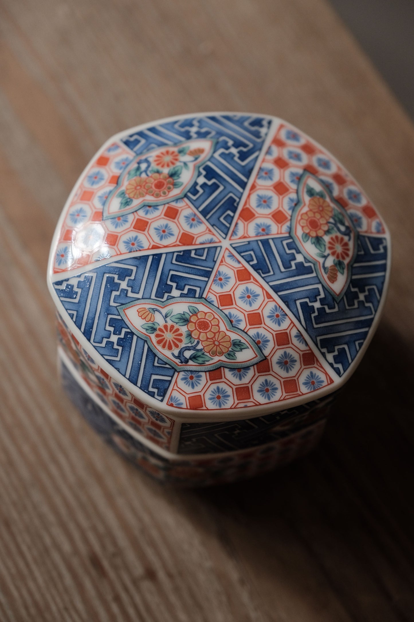 卍字花日本二段重套食盒