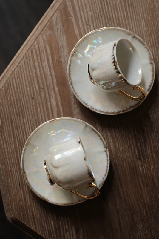 日本製·貝殼釉骨瓷咖啡杯